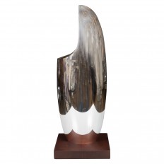 Abstract silver plated sculpture